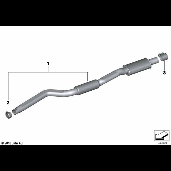 Передний дополнительный глушитель
