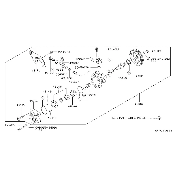 Насос ГУР; F/ACTIVE DAMPER SUSP