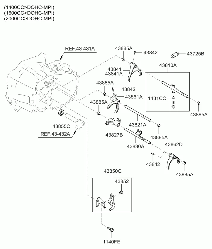 GEAR SHIFT CONTROL - MANUAL