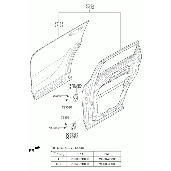 панель задней двери