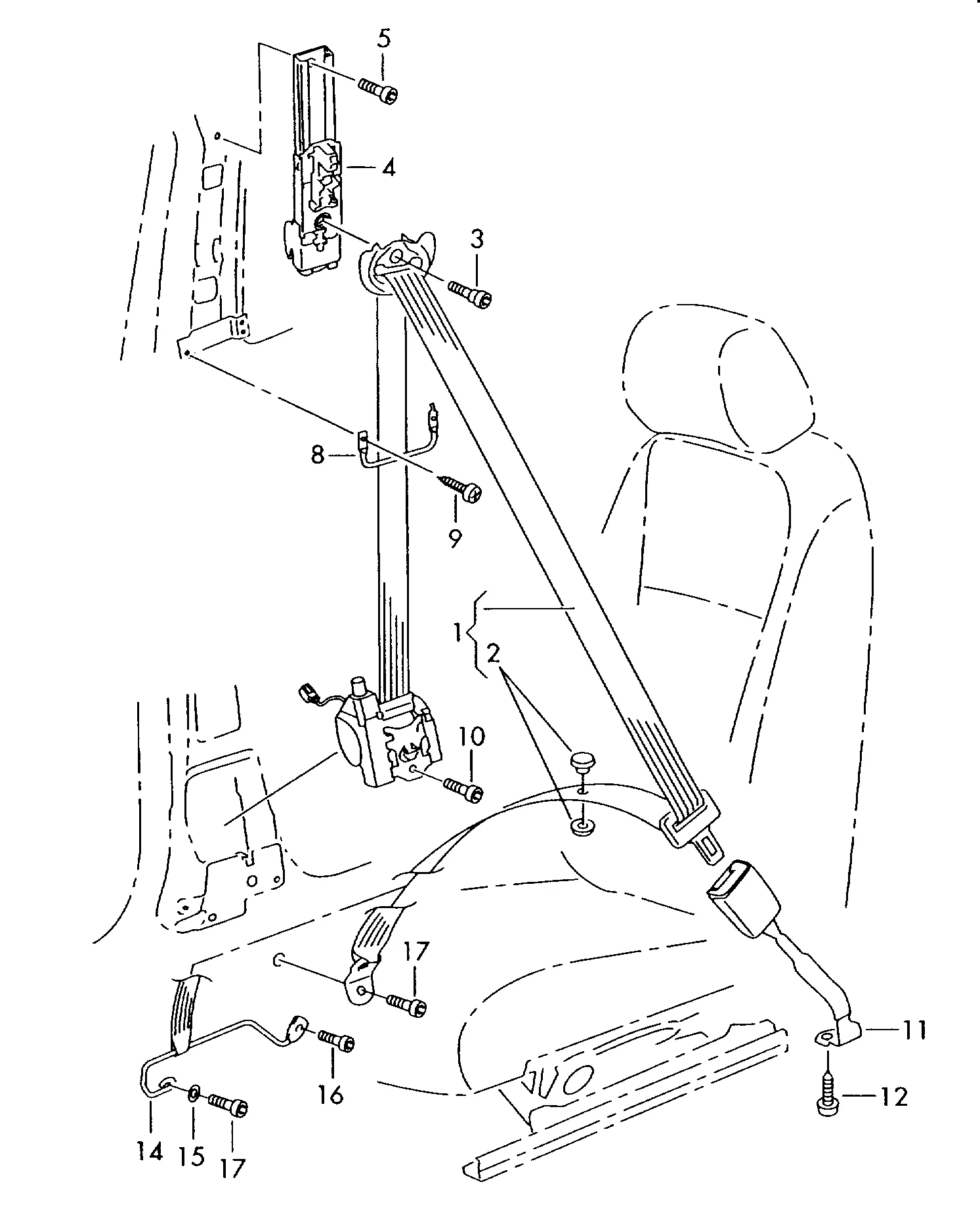 Трёхточечн. ремень безопасн.