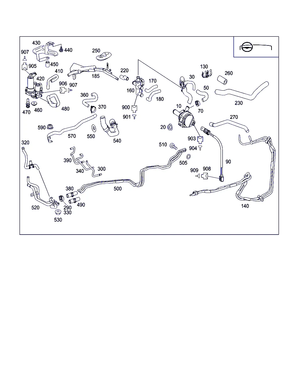 ОТОПИТ. ТРУБОПРОВ. ПРИ КЛИМАТ. СИСТ. В ЗАДН. ЧАСТИ САЛОНА