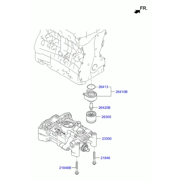 FRONT CASE & OIL FILTER