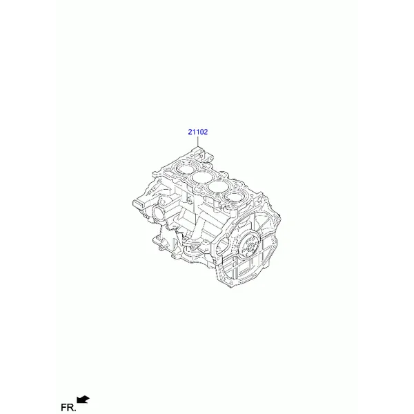 Короткоходный двигатель в сборе