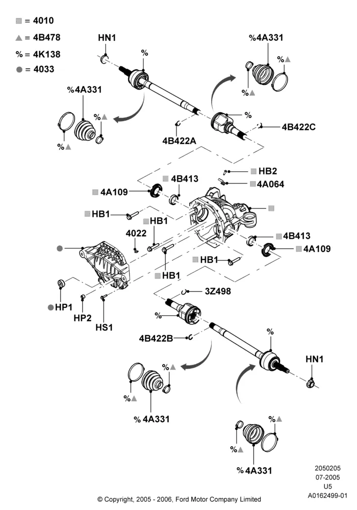 05C - Rear Axle; 19/JUL/2005-16/DEC/2010
