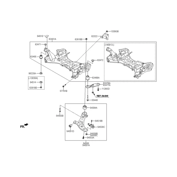Подрамник передней подвески