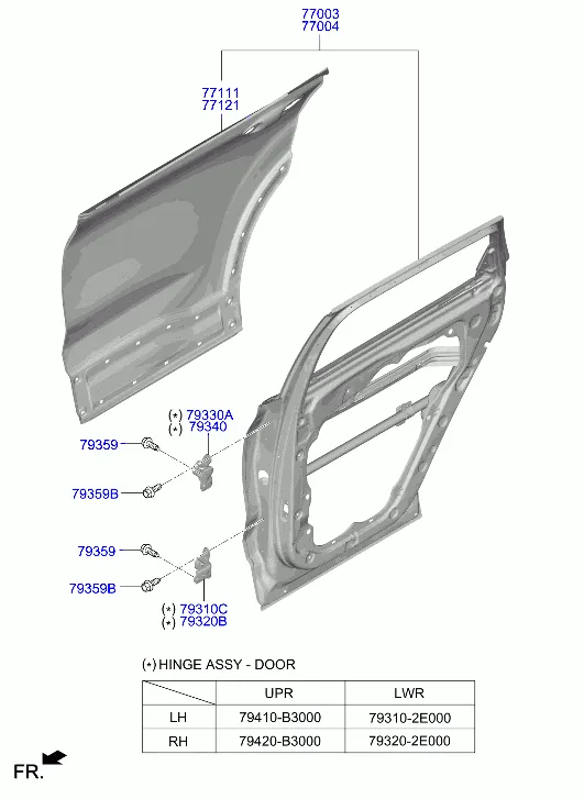 панель задней двери