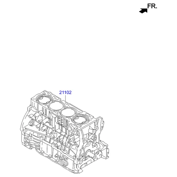 Короткоходный двигатель в сборе