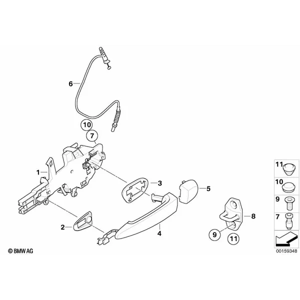 Система замков задней двери I