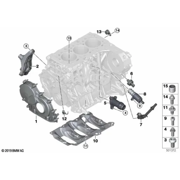 Дополнительные элементы блока цилиндров