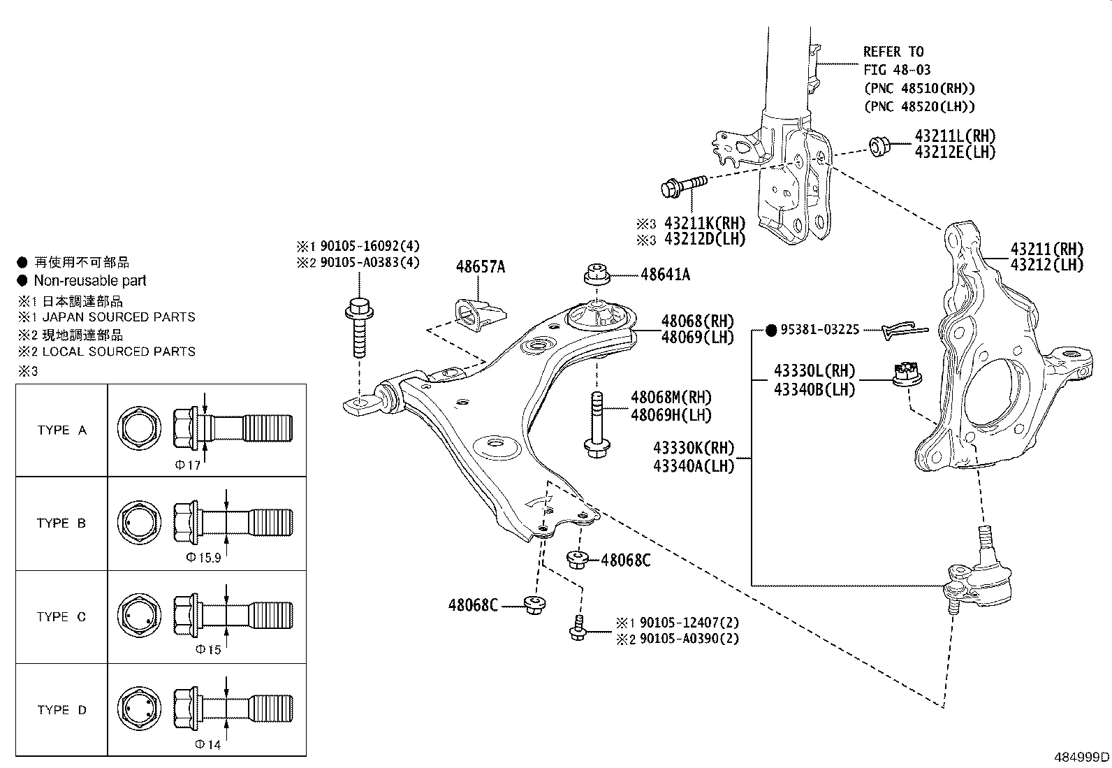 FRONT AXLE ARM & STEERING KNUCKLE