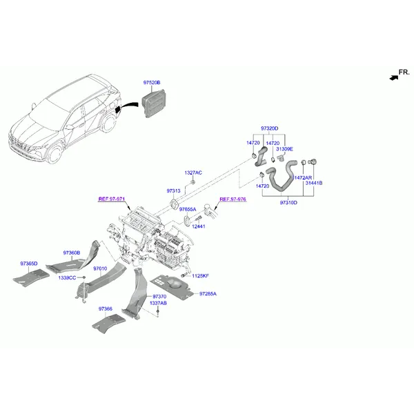 Воздуховоды и шланги системы отопления
