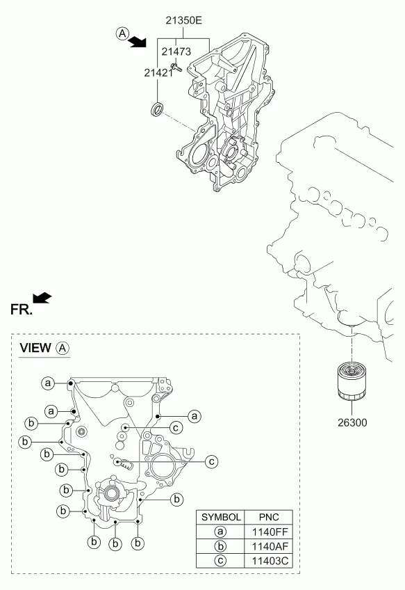 FRONT CASE & OIL FILTER