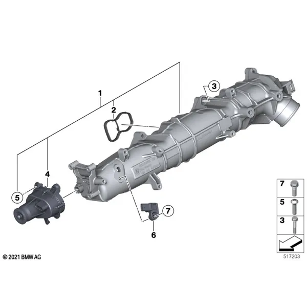 Система впуска AGR с упр.заслонками