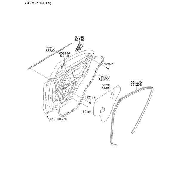 молдинг задней двери