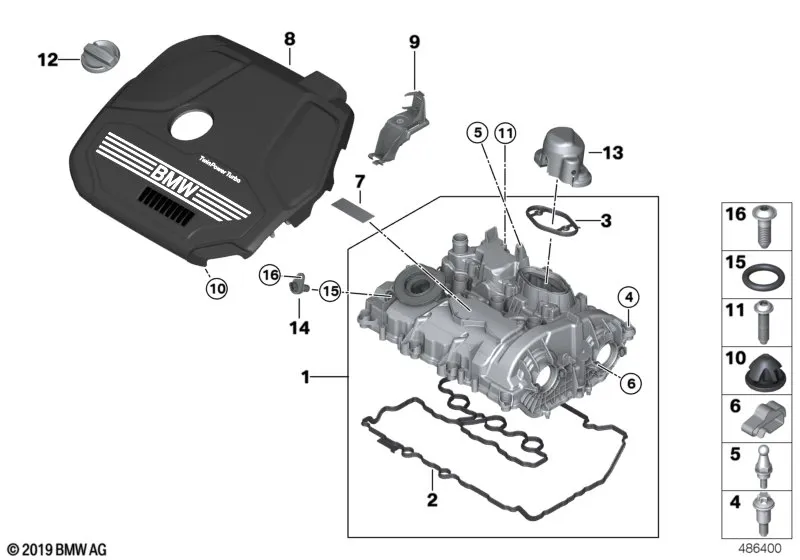 Крышка головки блока цилиндров/доп.эл.