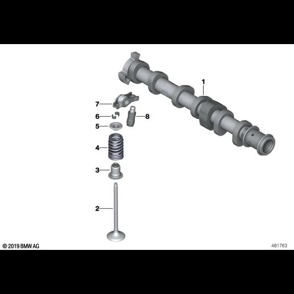 Распредвал управления выпускн.клапанами