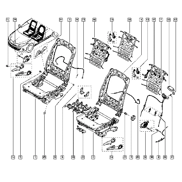 Каркас сиденья