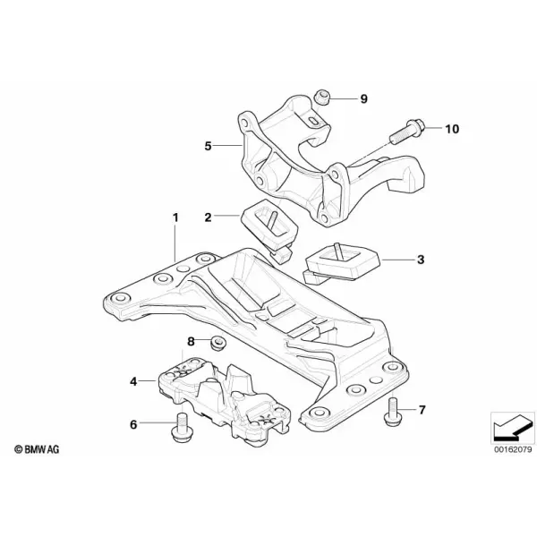 Крепление коробки передач