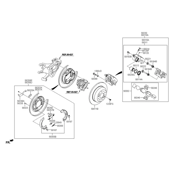 тормозной механизм заднего колеса