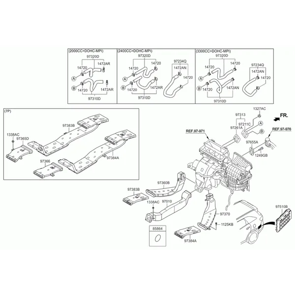Воздуховоды и шланги системы отопления