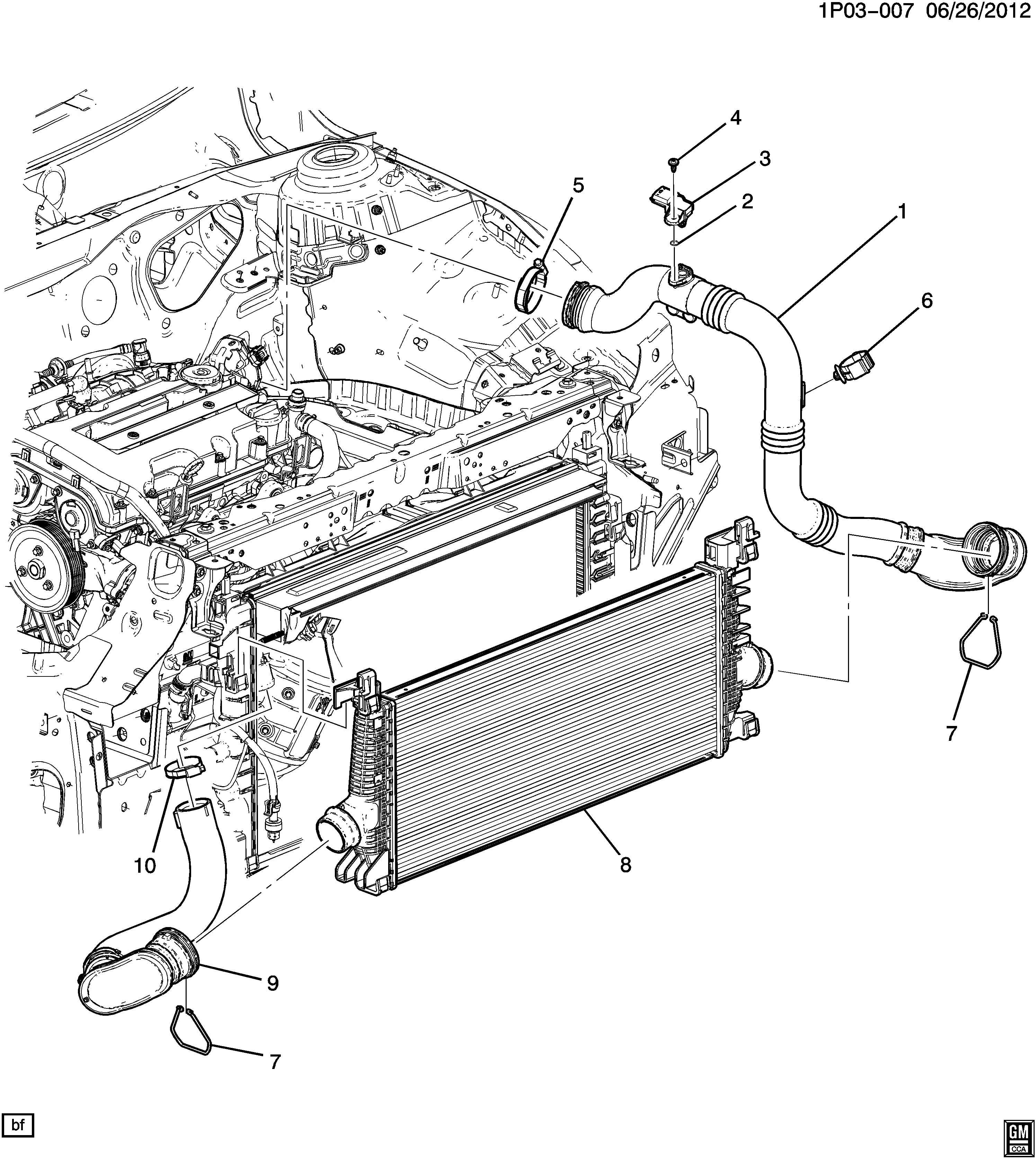 TURBOCHARGER INTERCOOLER SYSTEM (LUJ/1.4C)