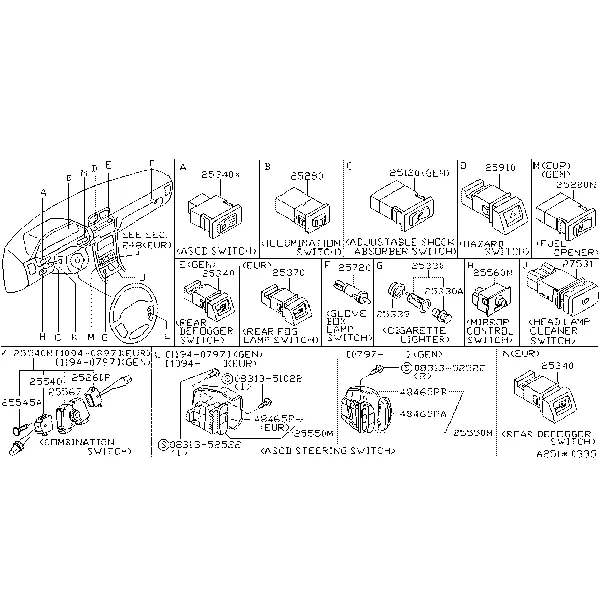 Переключатель; INSTRUMENTS