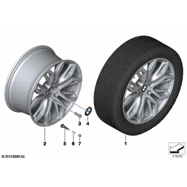 Легкосплавный диск BMW Performance с Y-образными спицами 375