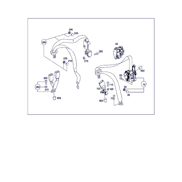РЕМЕНЬ БЕЗОПАСНОСТИ ЗАДНЕГО СИДЕНЬЯ