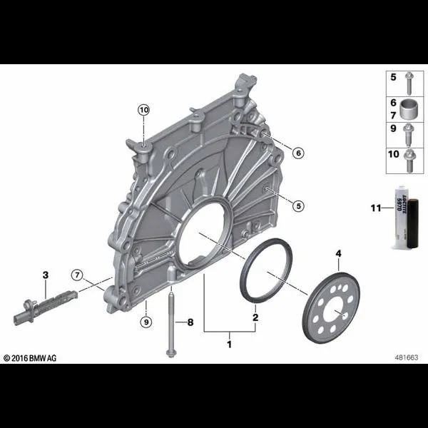 Крышка блока ГРМ