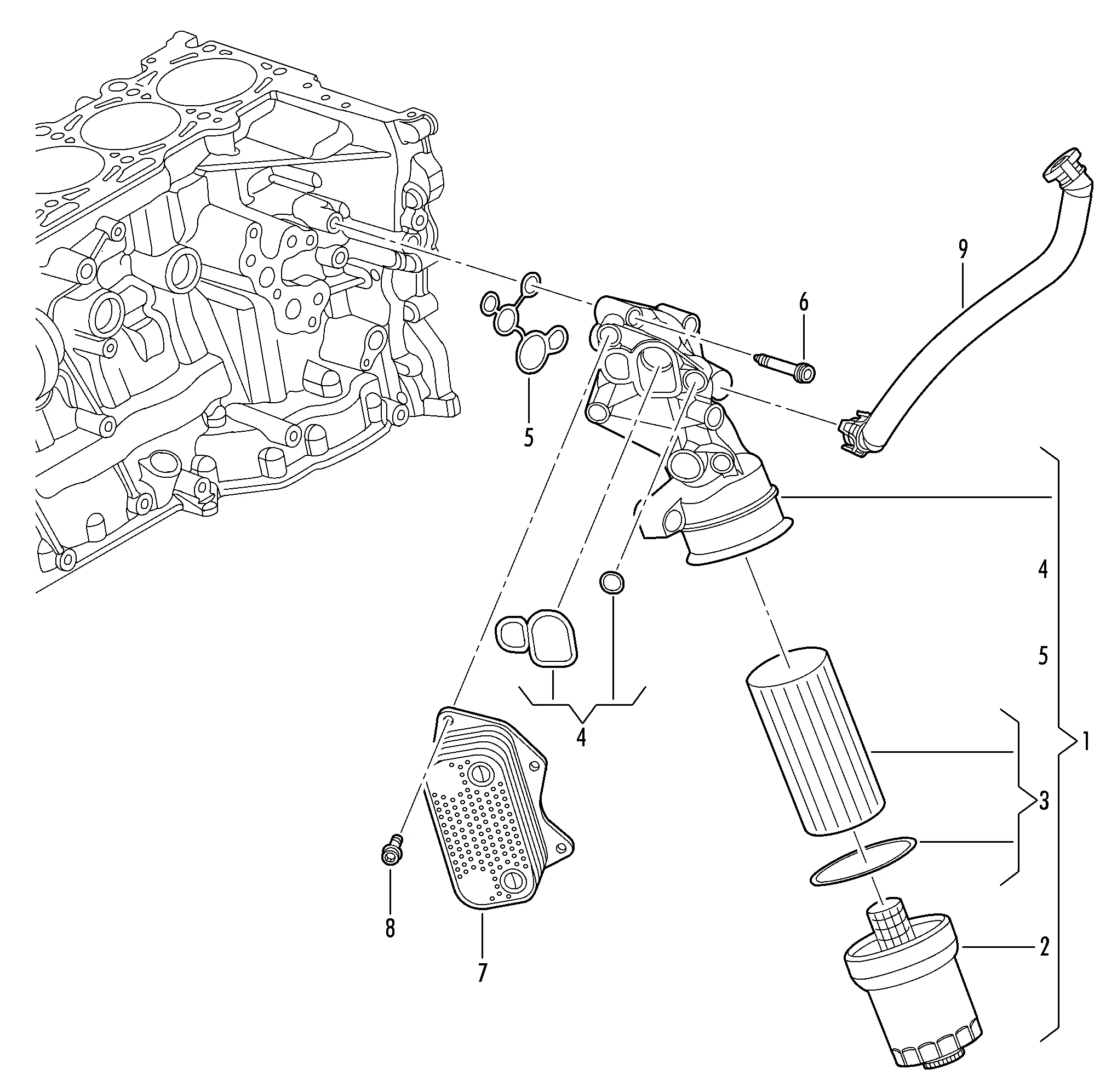 Кронштейн масляного фильтра Масляный фильтр