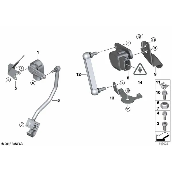 Датчик регулир.угла накл.фар, полноприв.