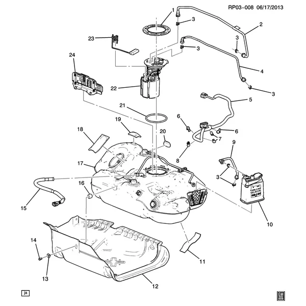 ТОПЛИВНЫЙ БАК (LUD/1.7L)