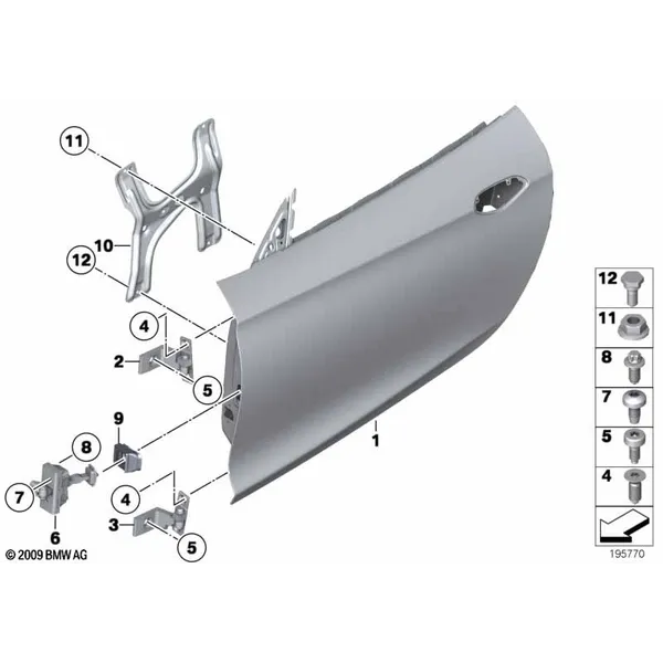 Дверь Пд, петли/ограничитель двери