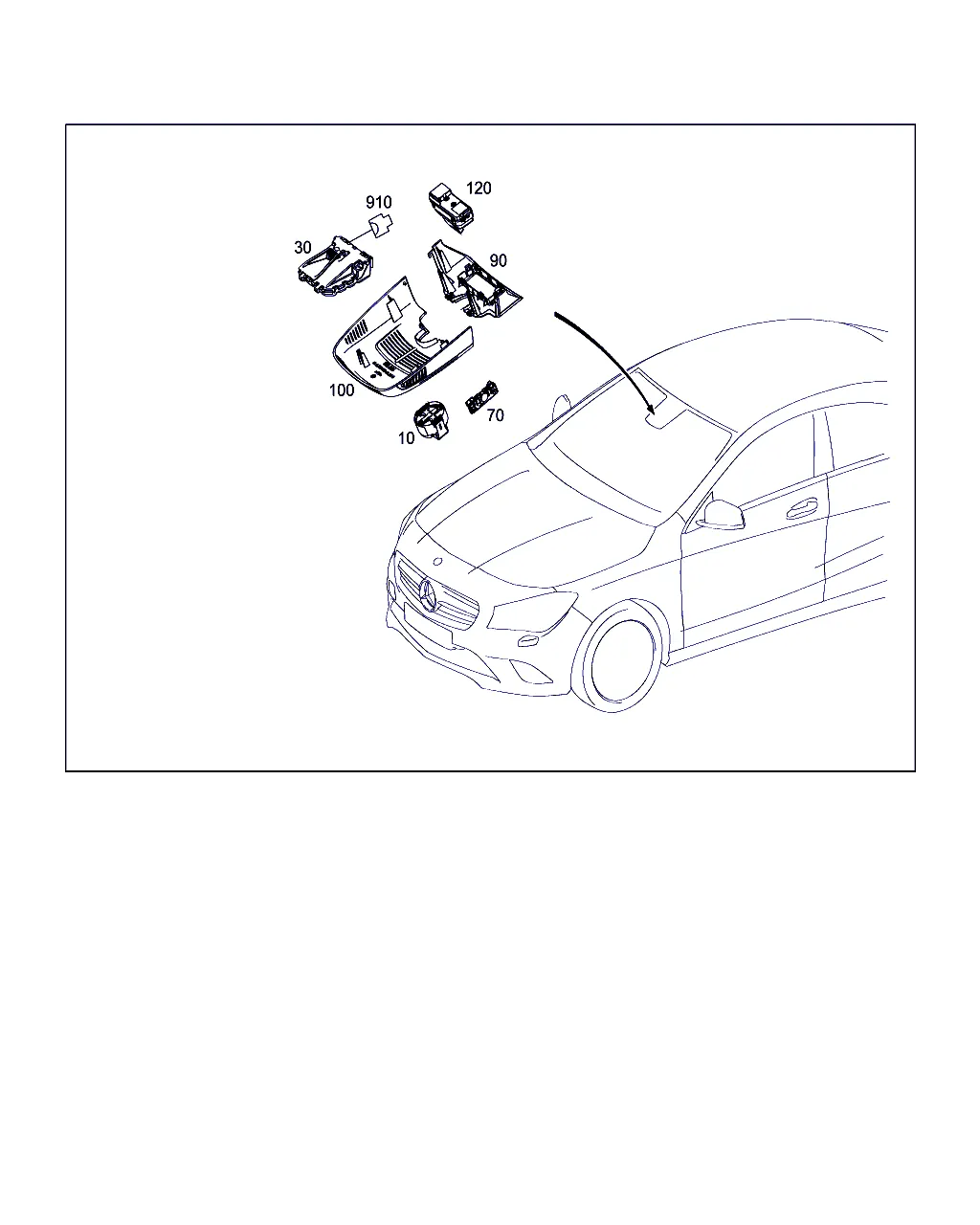 ДАТЧИКИ, КАМЕРА И ПЕРЕКЛЮЧАТЕЛЬ ЗА ВЕТРОВЫМ СТЕКЛОМ