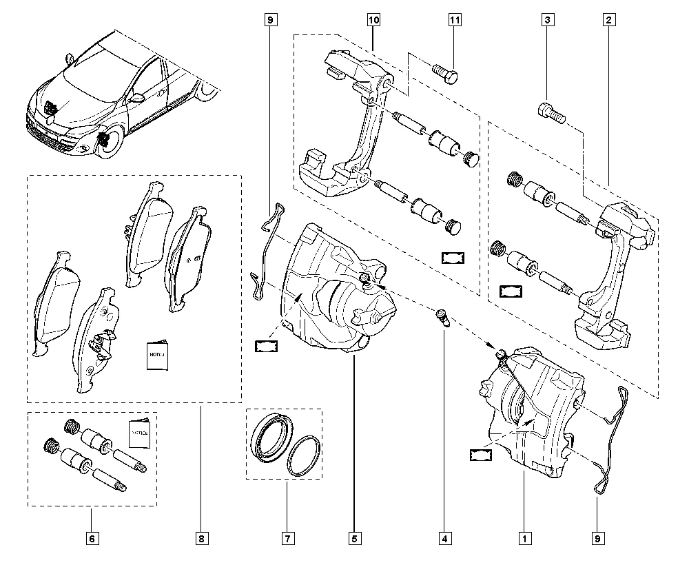 Плавающая скоба тормозного механизма