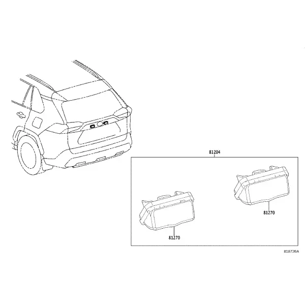REAR LICENSE PLATE LAMP