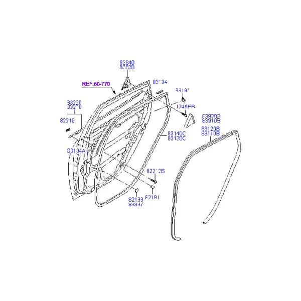 молдинг задней двери