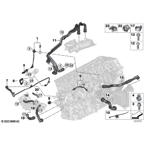 Сист.охлажд.- шланги сист.охл.двигателя