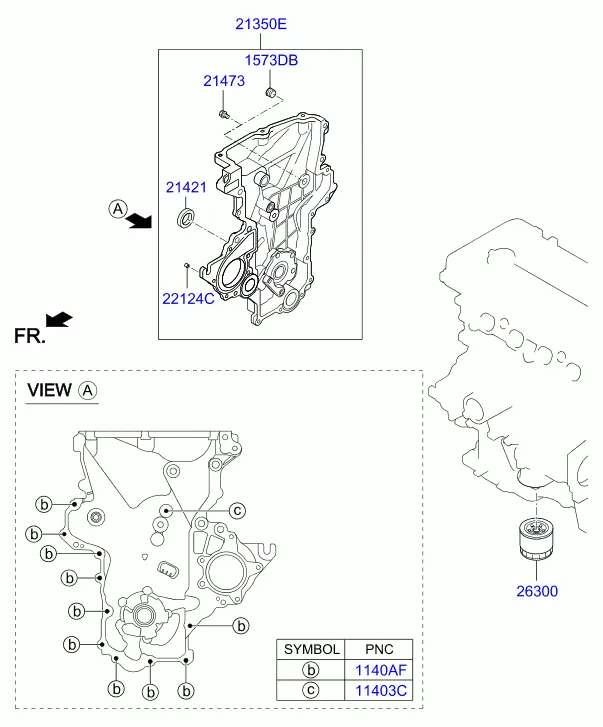 FRONT CASE & OIL FILTER