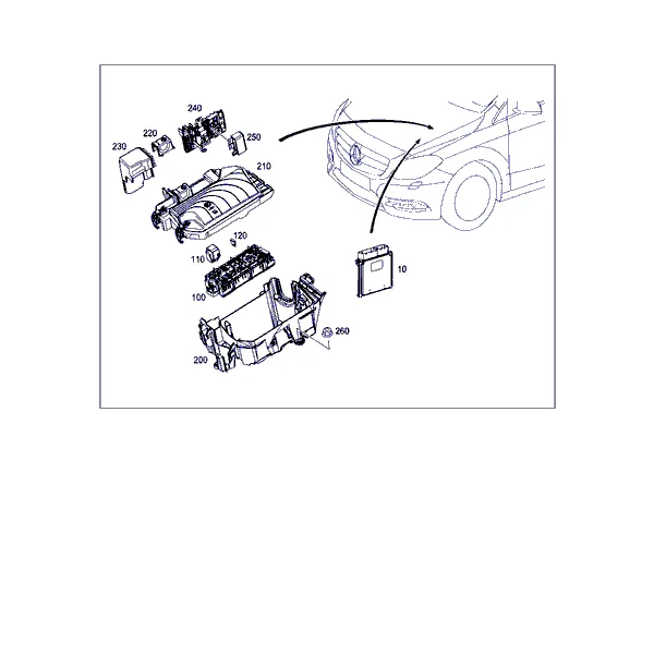 БЛОКИ УПРАВЛЕНИЯ, БЛОКИ ПРЕДОХРАНИТЕЛЕЙ И РЕЛЕ В МОТОРНОМ ОТСЕКЕ