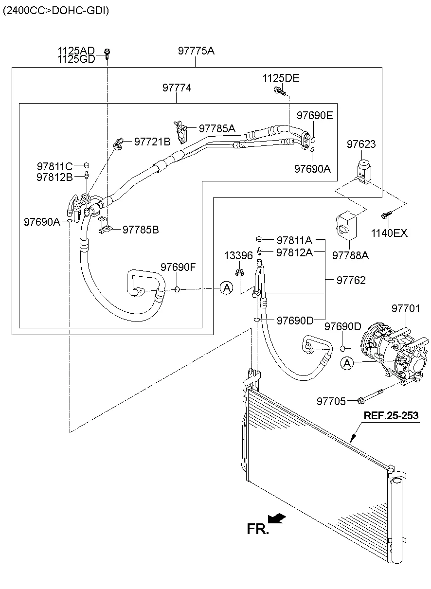 AIRCON SYSTEM-COOLER LINE; 1