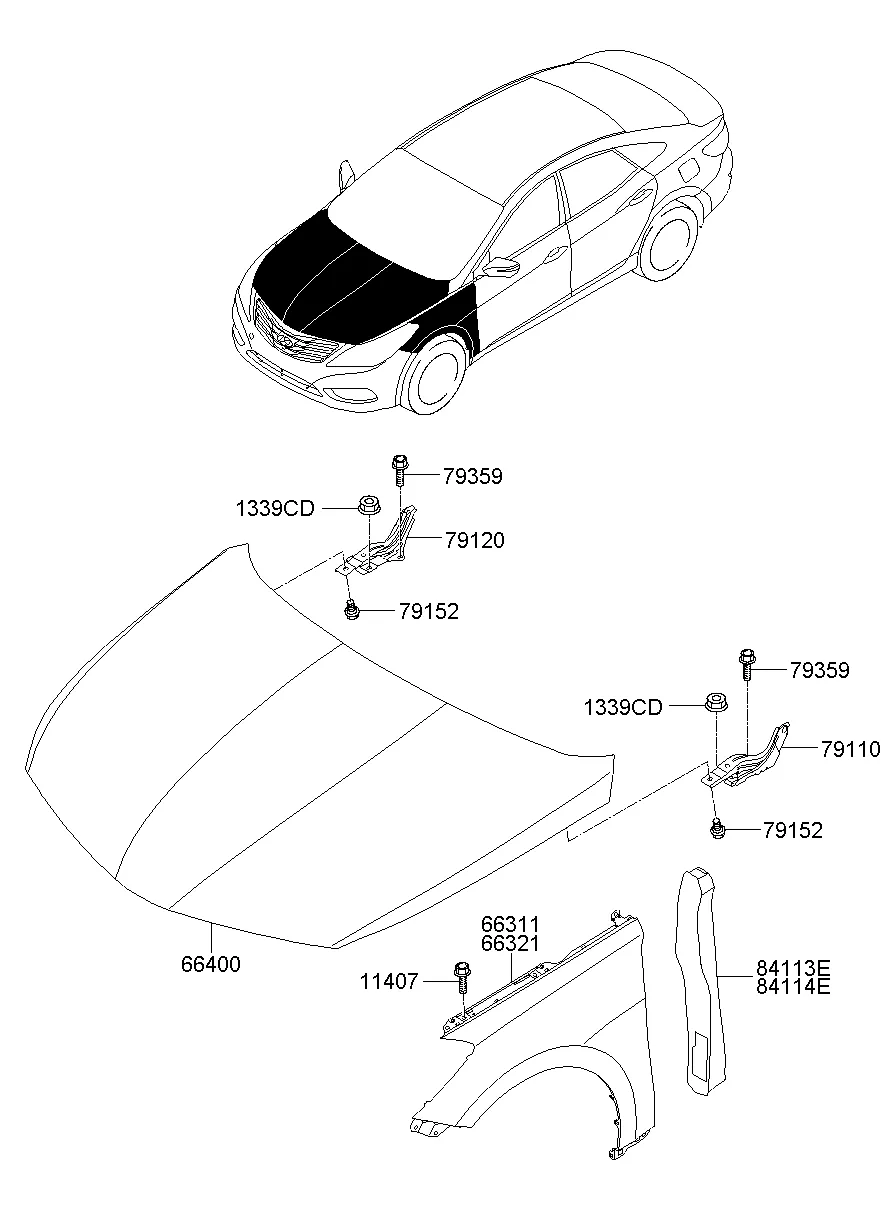 FENDER & HOOD PANEL