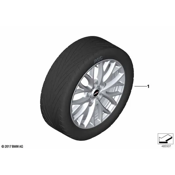 JCW легк.мет.кол.Cross Spoke R134 - 19"
