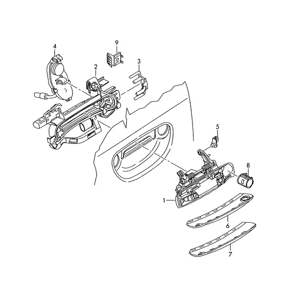 Ручка двери, наружная