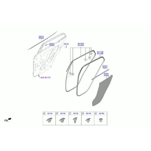 молдинг задней двери
