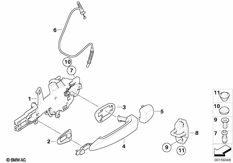 Система замков задней двери I