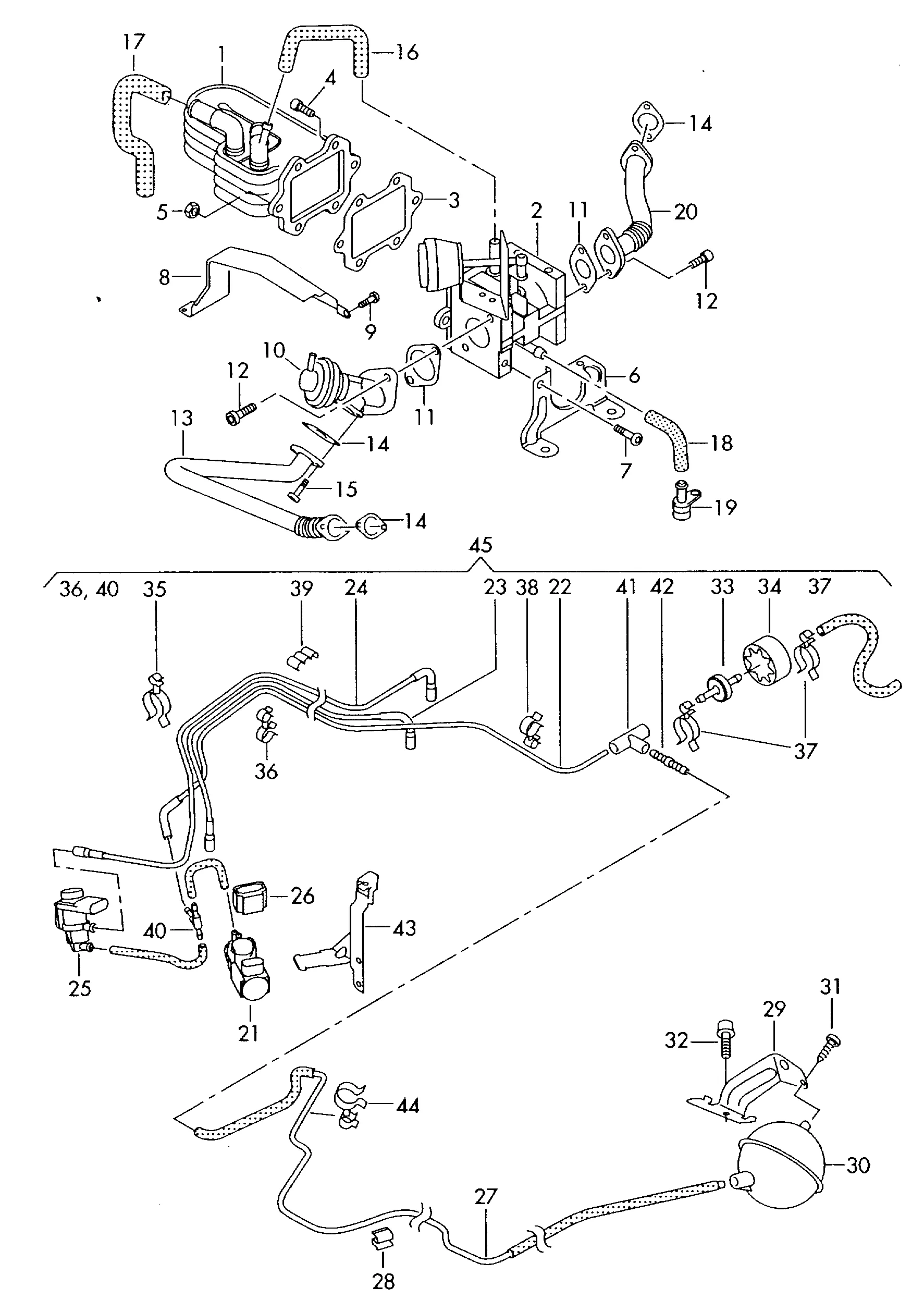 Вакуумная система Рециркуляция ОГ