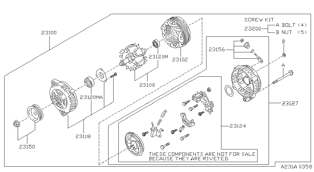 Генератор переменного тока ; HITACHI
