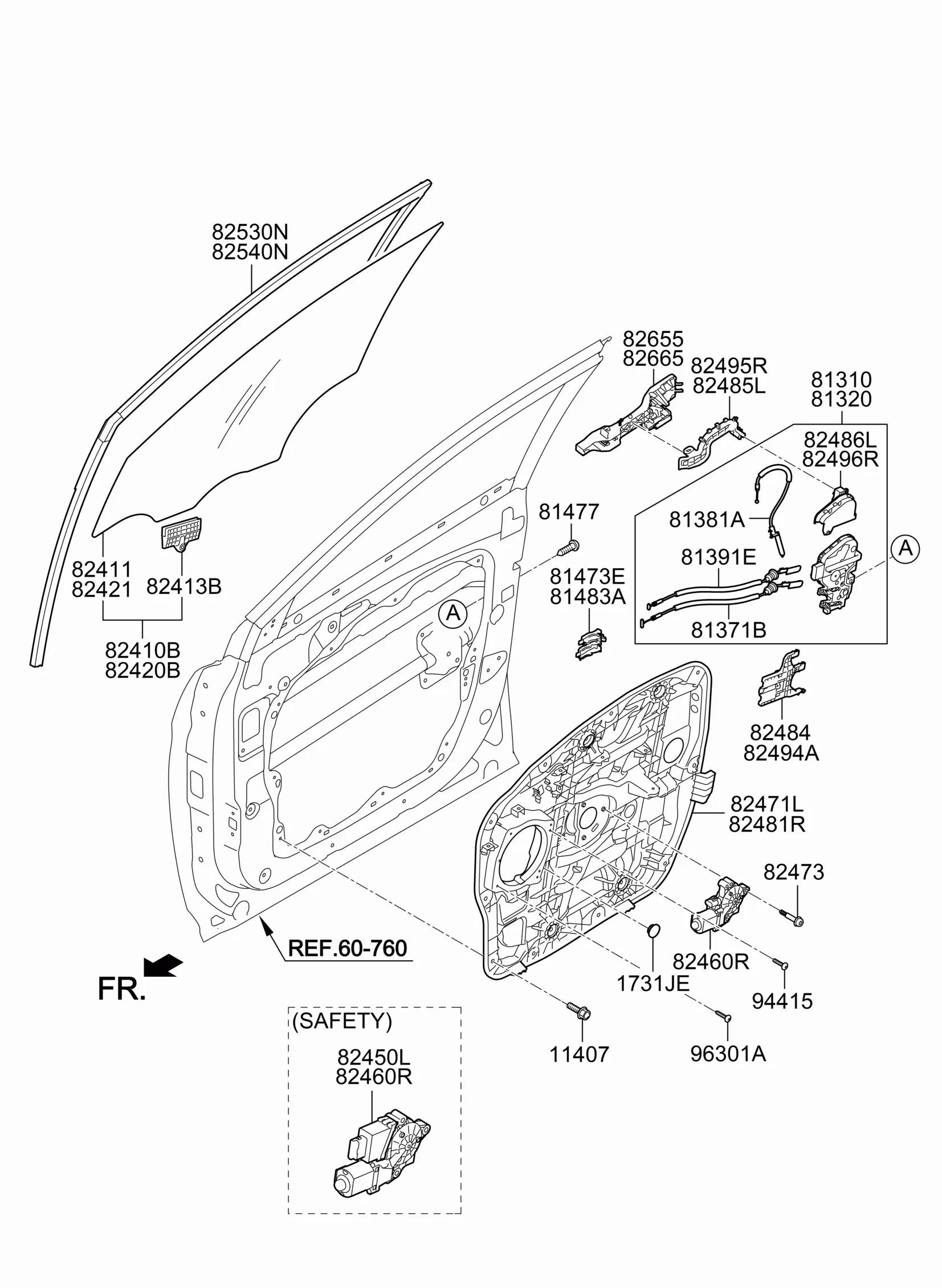 регулятор стекла двери передней и стекло